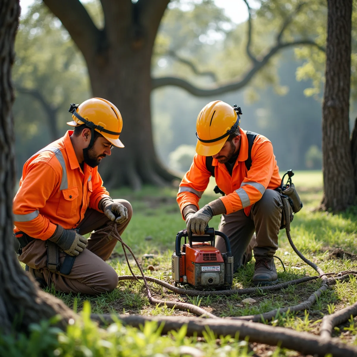 Safety protocols and rigging during Ball Moss: Does It Hurt Your Trees and Should You Remove It?
