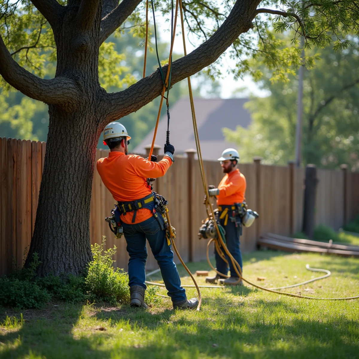 Specialized rope rigging and lowering system for Lot & Cedar Clearing