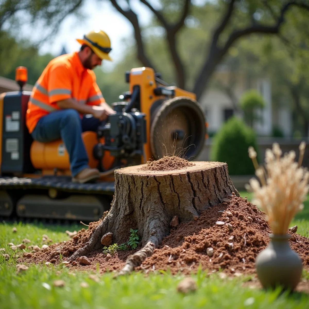 Commercial stump grinding equipment in Alamo Heights