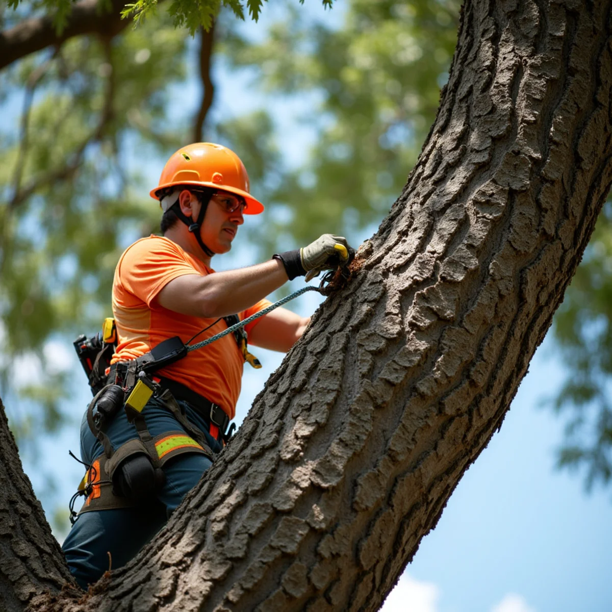 Live oak tree trimming and canopy thinning in Balcones Heights