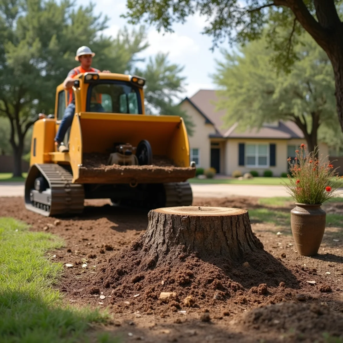 Commercial stump grinding equipment in Boerne