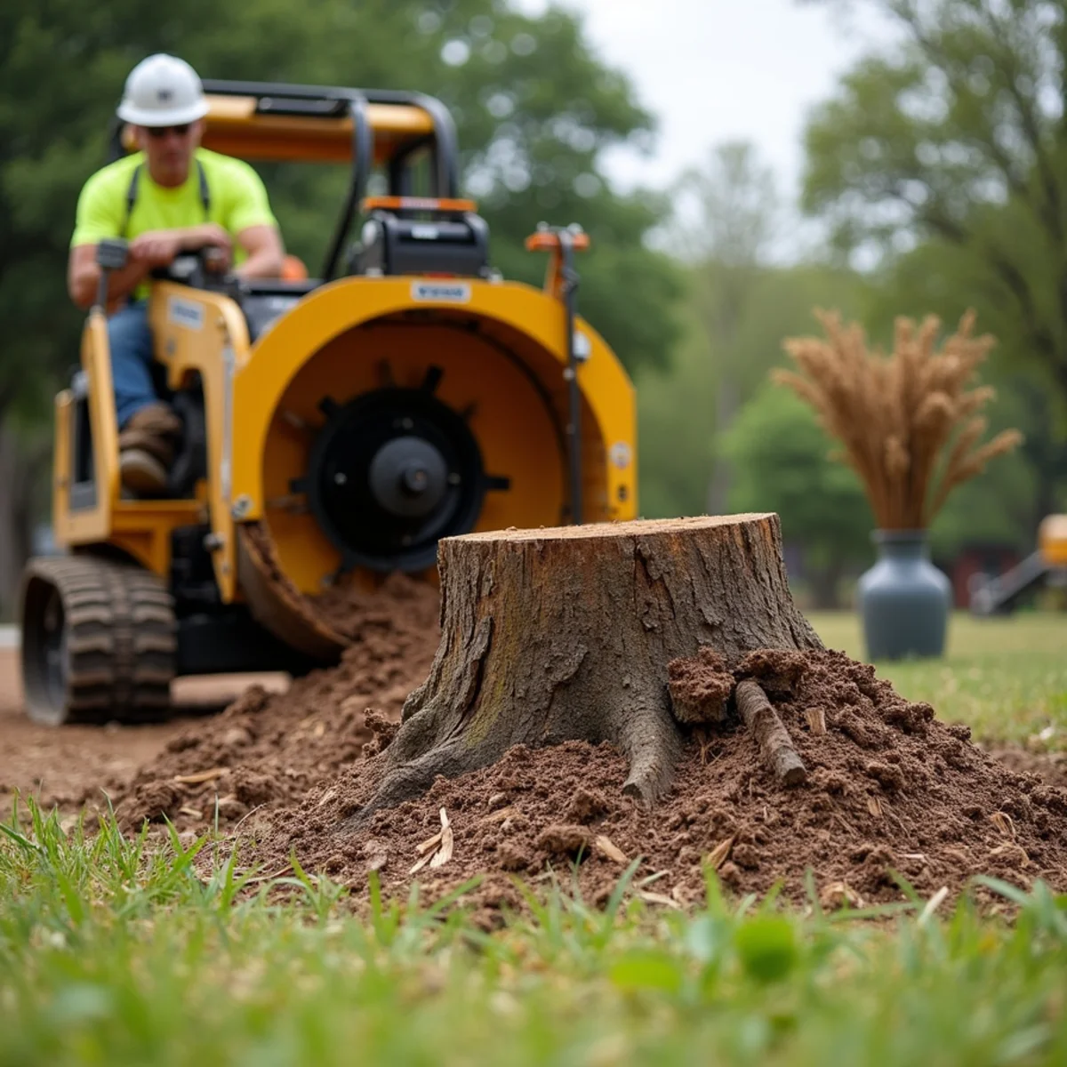 Commercial stump grinding equipment in Cibolo