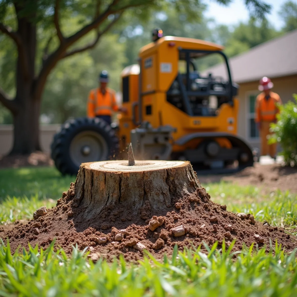 Commercial stump grinding equipment in Comal County