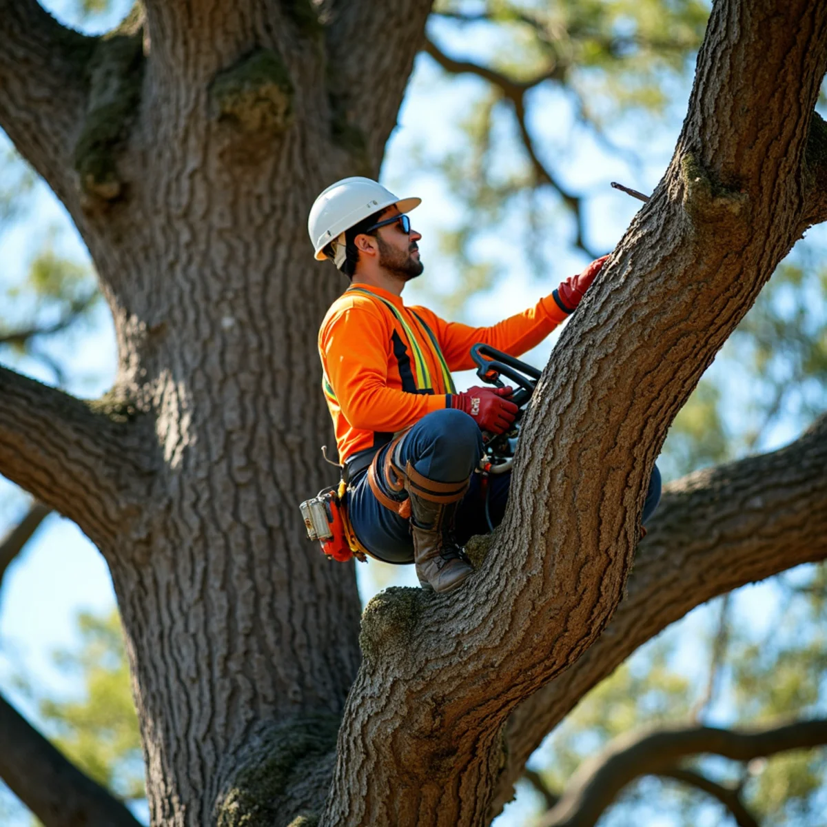 Live oak tree trimming and canopy thinning in Converse
