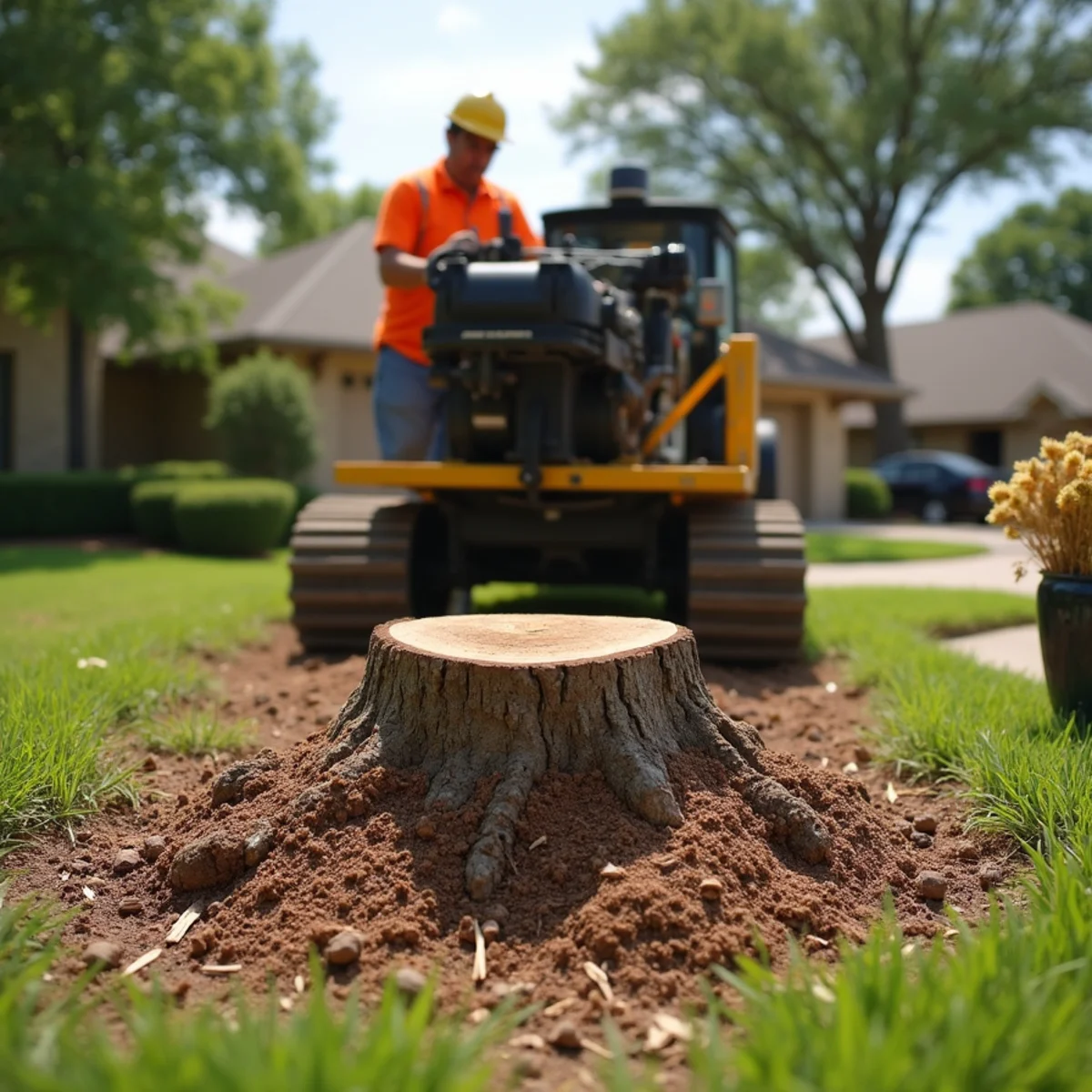 Commercial stump grinding equipment in La Vernia