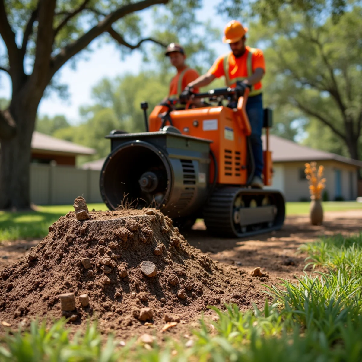 Commercial stump grinding equipment in Live Oak