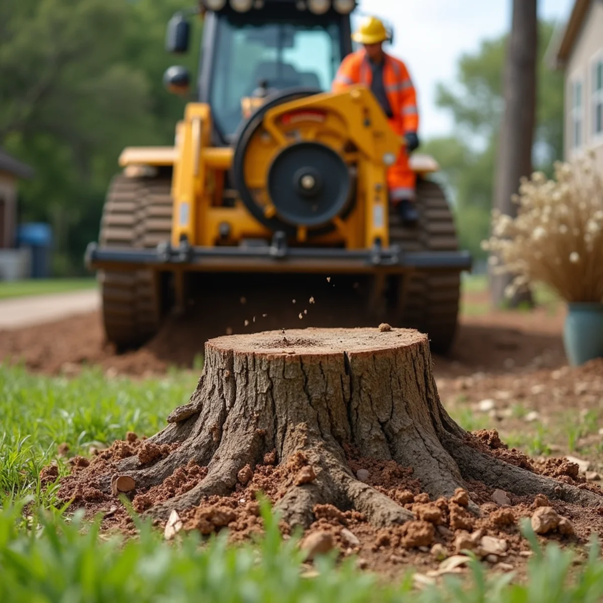 Commercial stump grinding equipment in Lytle