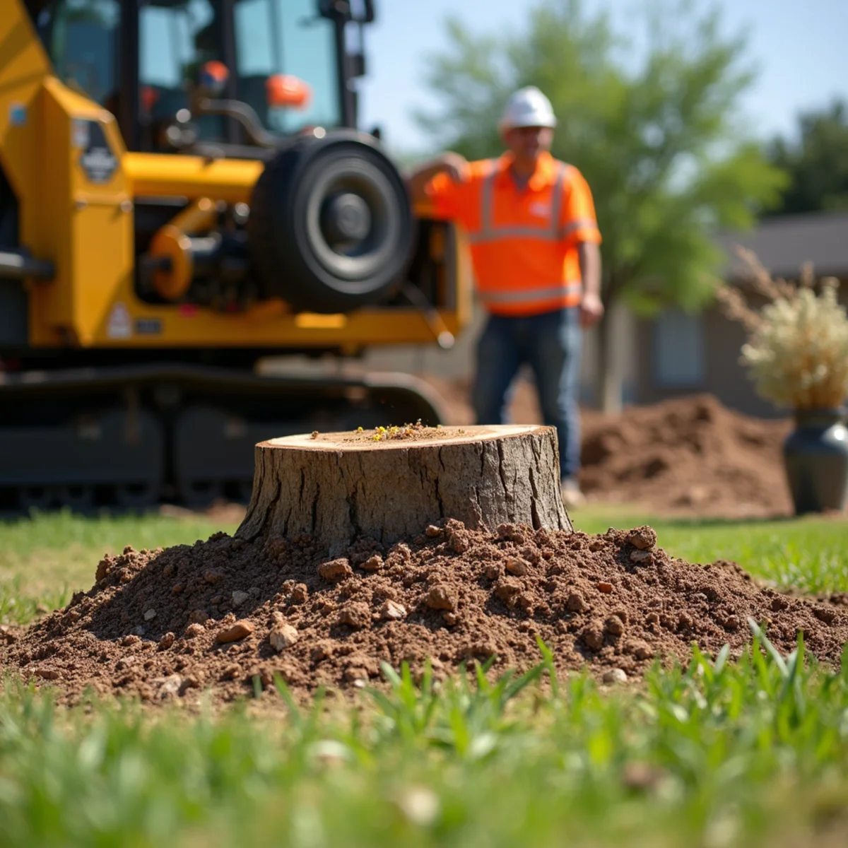 Commercial stump grinding equipment in McQueeney