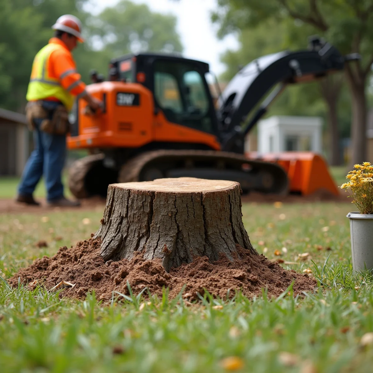 Commercial stump grinding equipment in Schertz