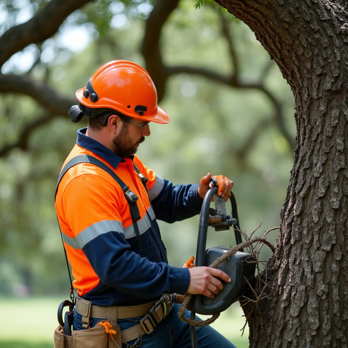 Live oak tree trimming and canopy thinning in Somerset