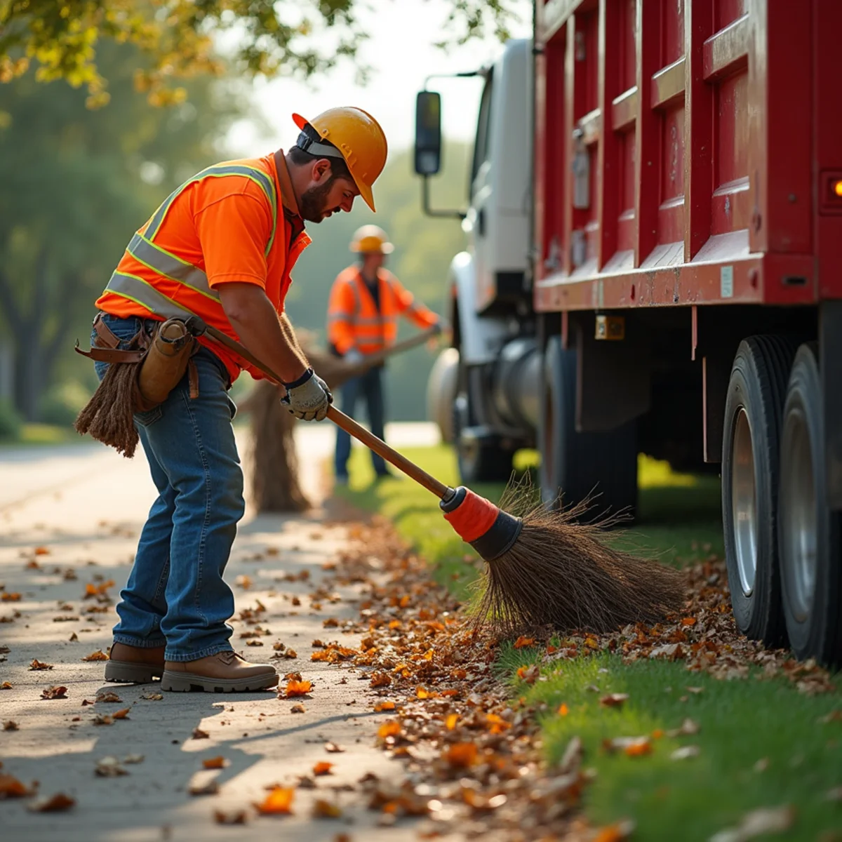 Comprehensive lawn raking, fine twig collection, and debris haul-off in Windcrest