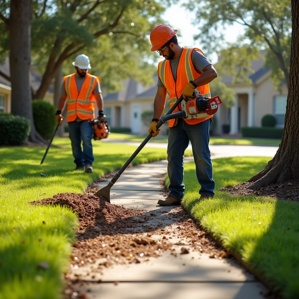 Complete lawn raking and debris haul-off following Storm Damage Tree Cleanup